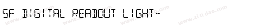 SF Digital Readout Light字体转换